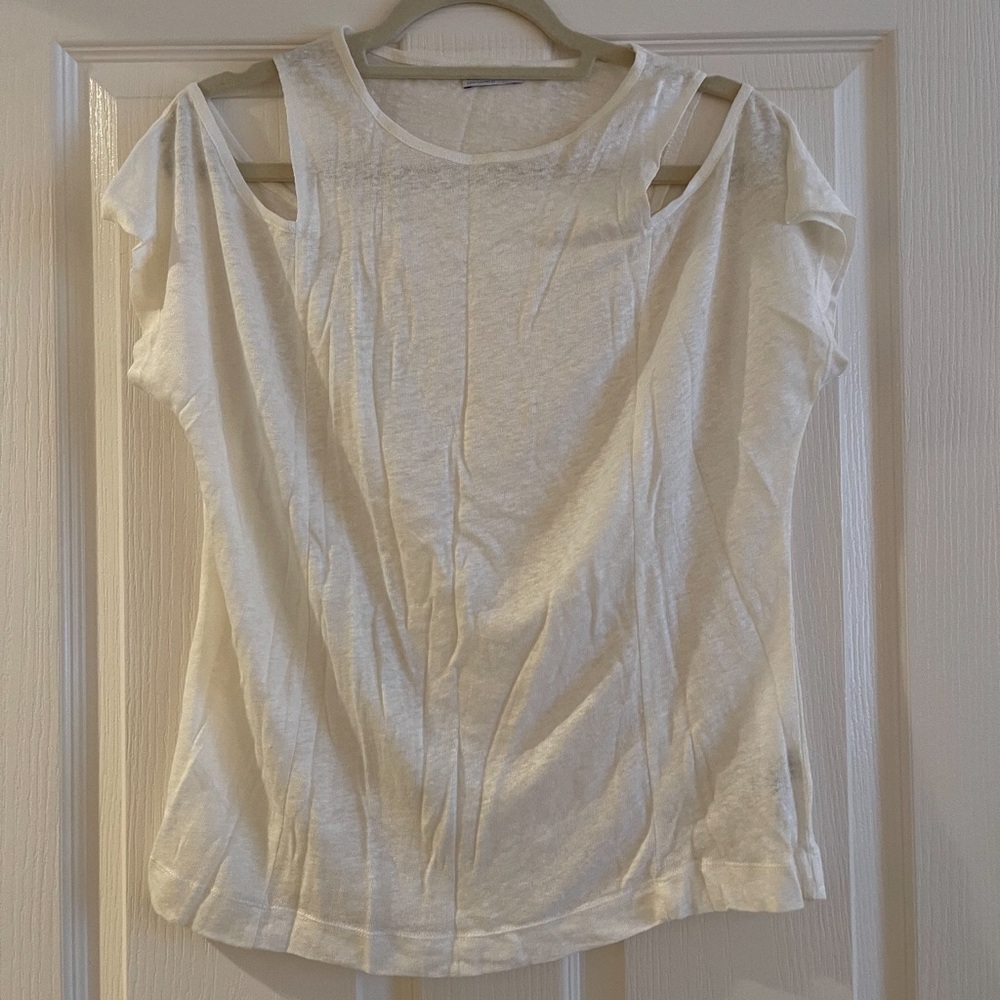 Zara White Short Sleeve Tee